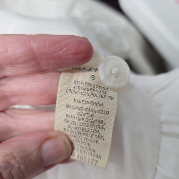 Ulla Johnson Blazer Womens Small White Linen Silk Jacket - Picture 9 of 11